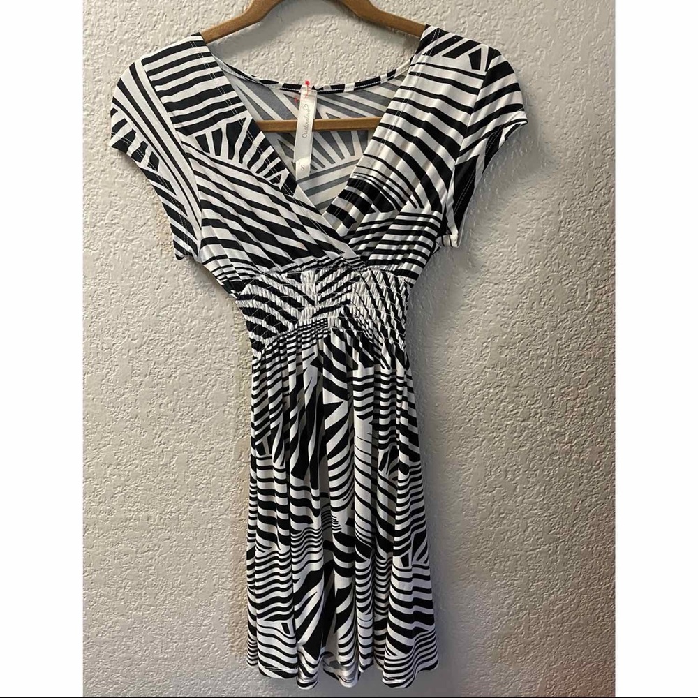 Cristinalove Zebra Print Midi Dress (S)